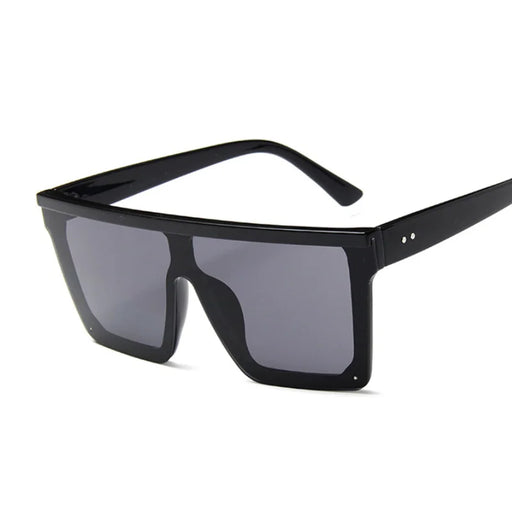 Vintage Oversized Square Sunglasses - Stylish Black Shades